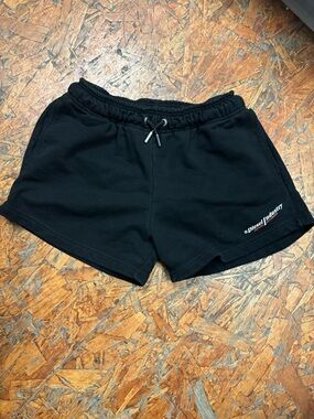 Diesel Industry Black Cotton Drawstring Athletic Shorts